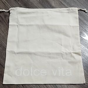 Dolce Vita Cream Drawstring Bag